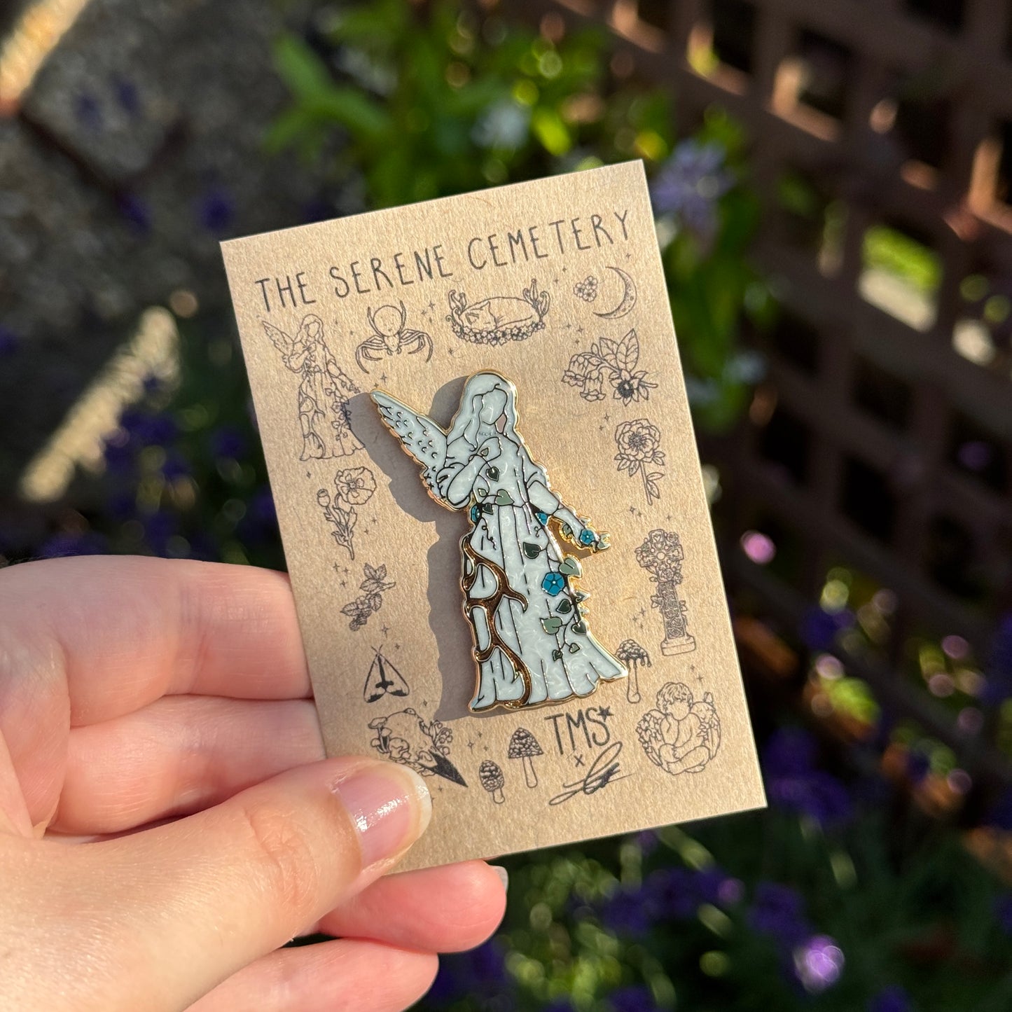 Morning Glory Angel Enamel Pin