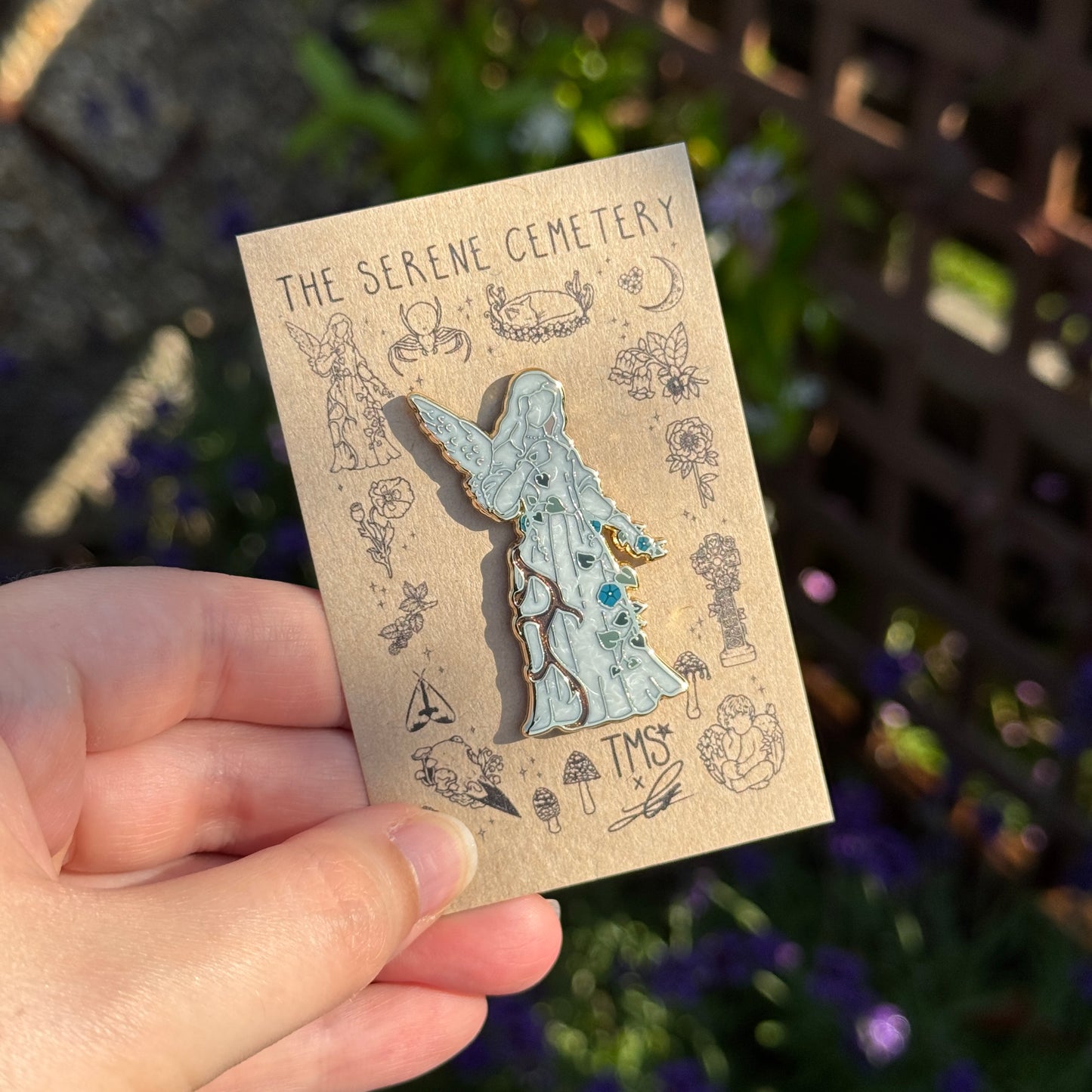Morning Glory Angel Enamel Pin