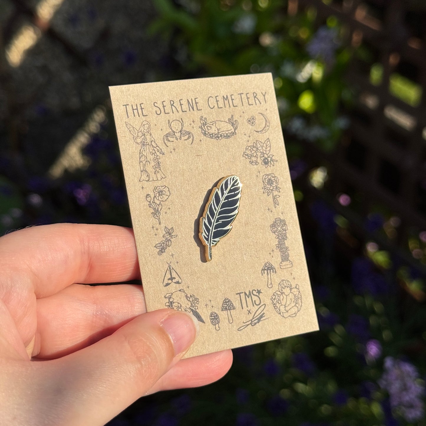 PRE ORDER Crow Feather Enamel Pin
