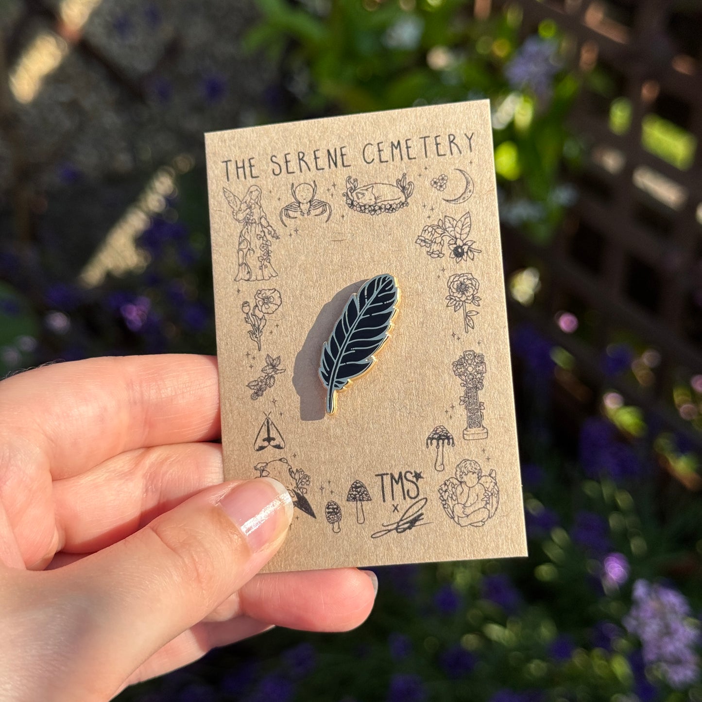 PRE ORDER Crow Feather Enamel Pin