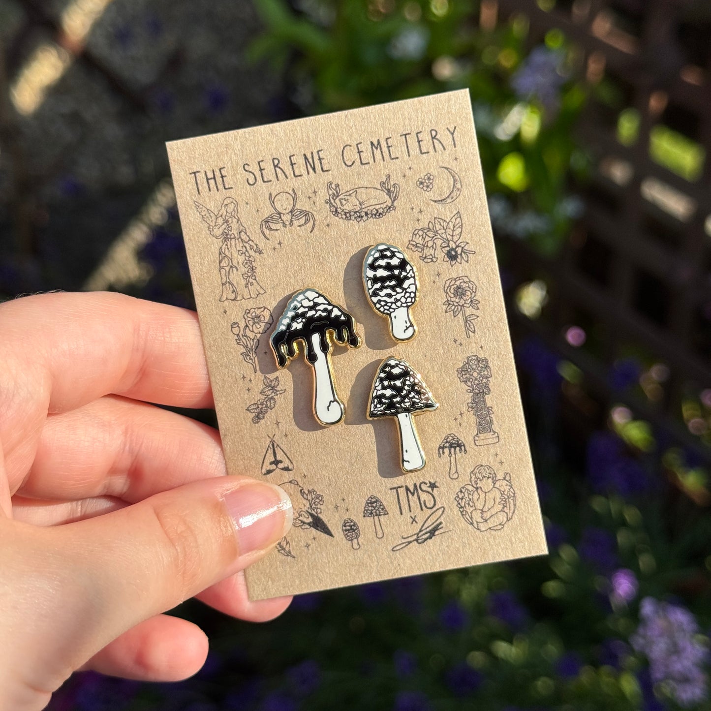 PRE ORDER Magpie Ink Cap Trio Enamel Pins