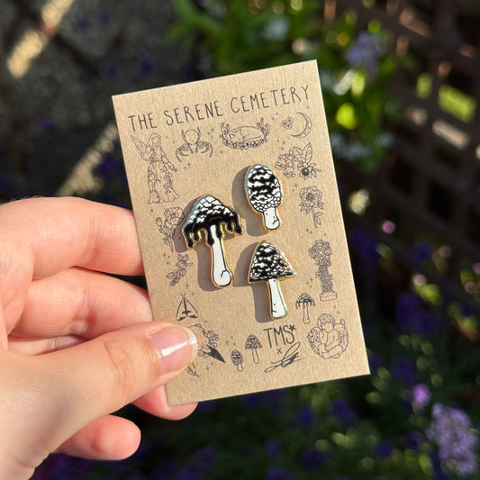 PRE ORDER Magpie Ink Cap Trio Enamel Pins