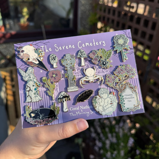 PRE ORDER The Serene Cemetery Enamel Pin Set
