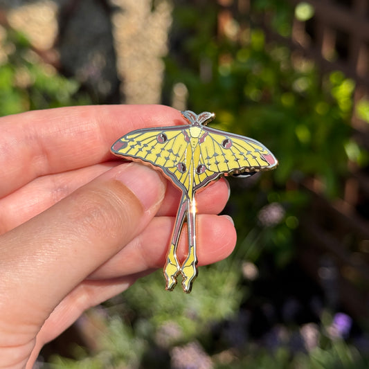 Comet Moth Enamel Pin