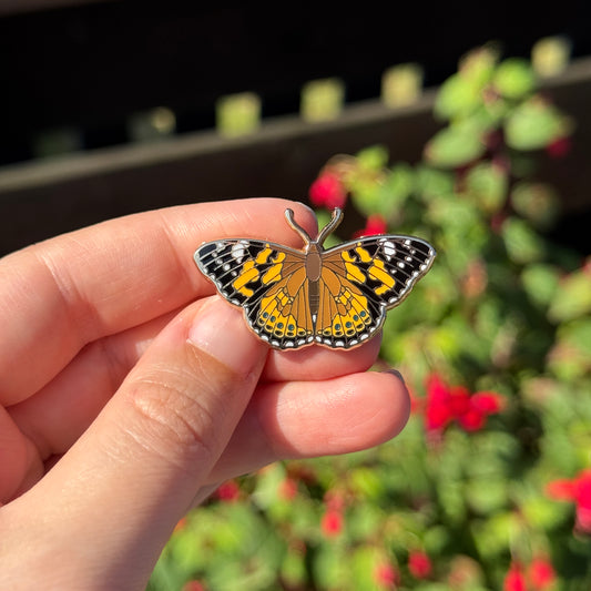 Painted Lady Butterfly Enamel Pin