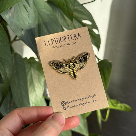 Deaths Head Hawkmoth Enamel Pin