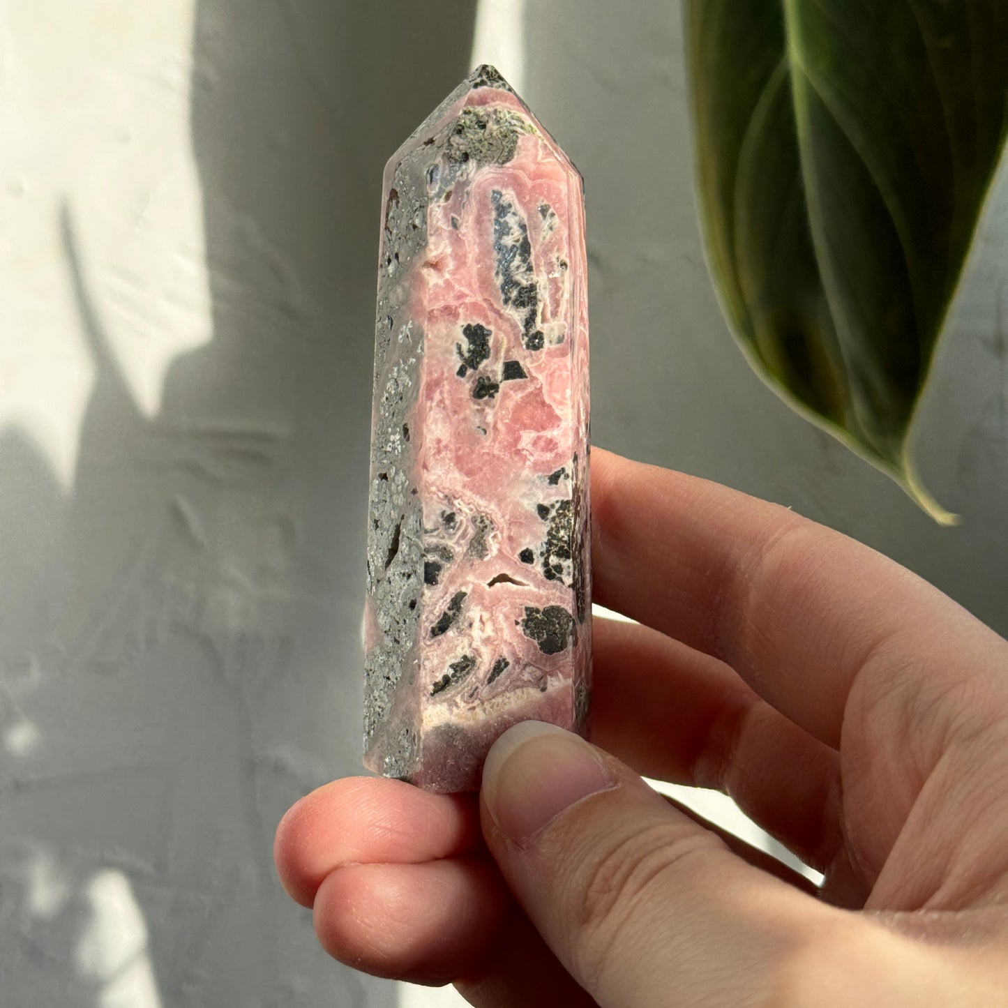 Rhodochrosite and Pyrite Tower