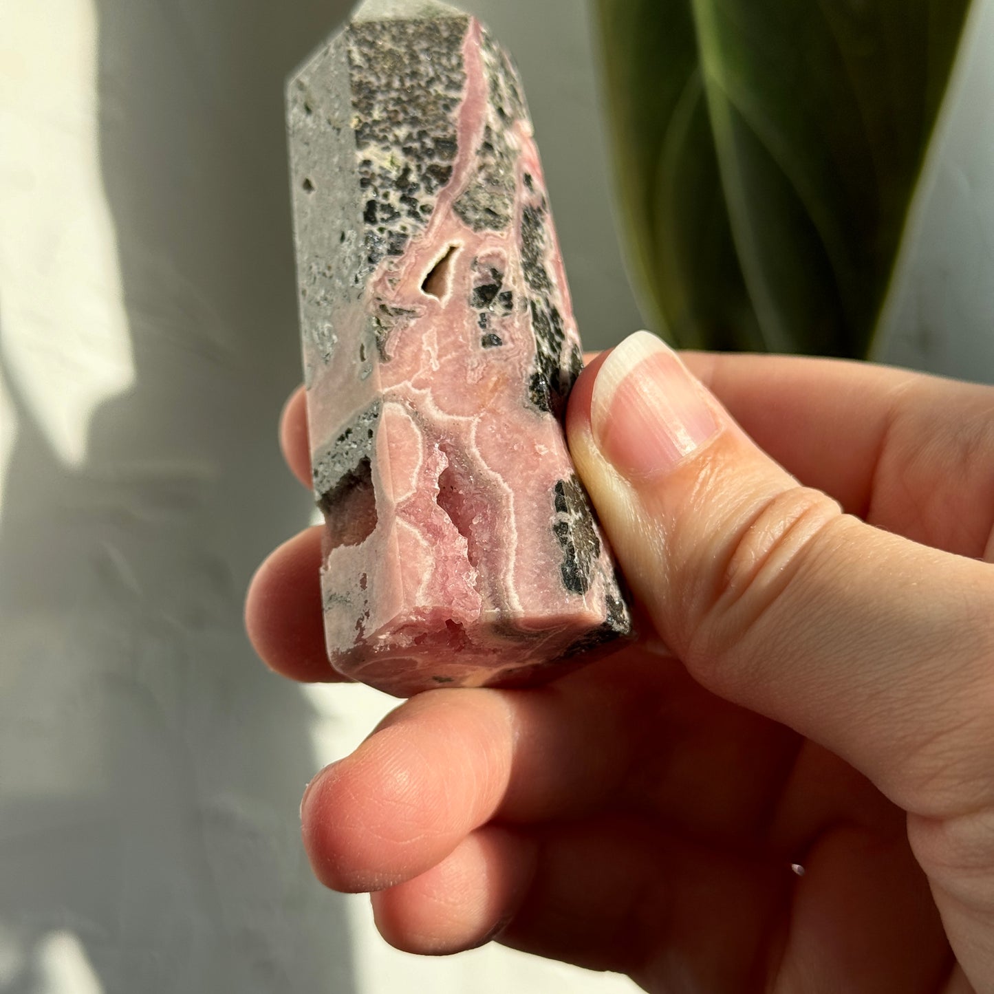 Rhodochrosite and Pyrite Tower