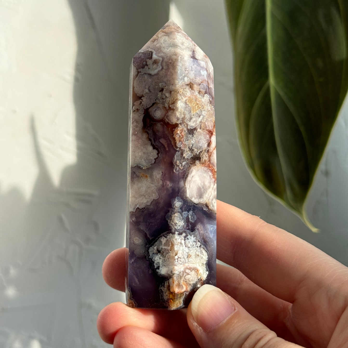 Blue Flower Agate Tower