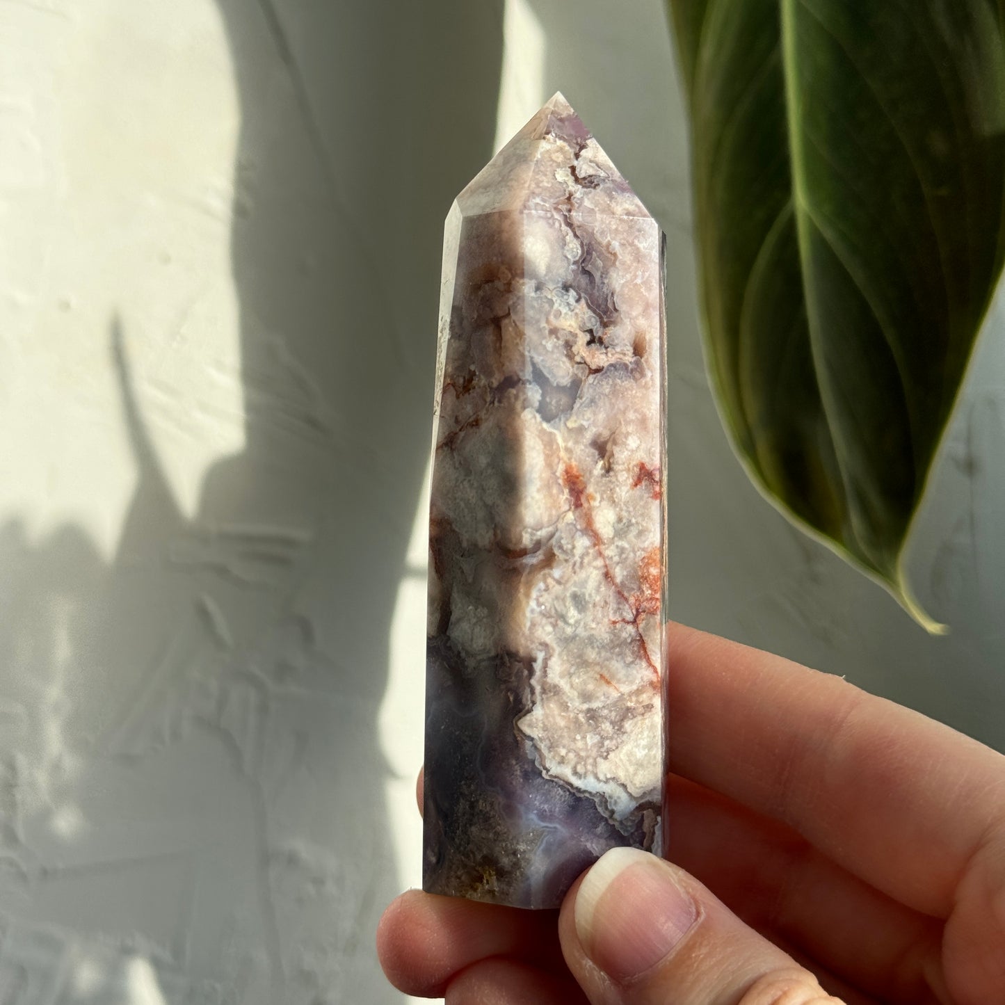 Blue Flower Agate Tower