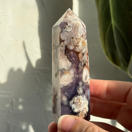 Blue Flower Agate Tower