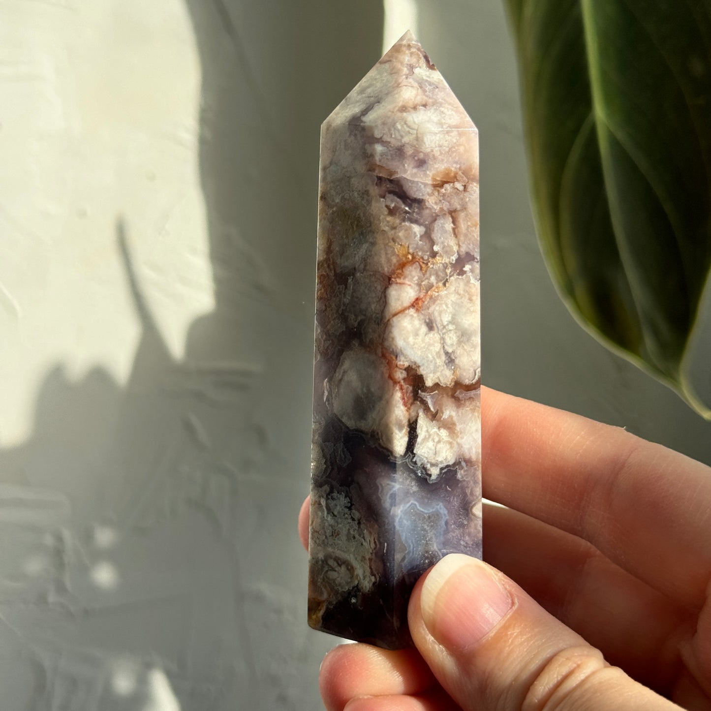 Blue Flower Agate Tower