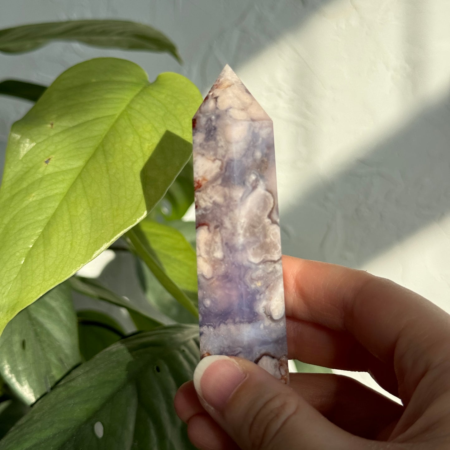 Blue Flower Agate Tower