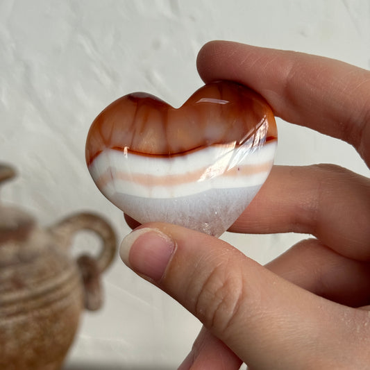 Carnelian Heart Carving