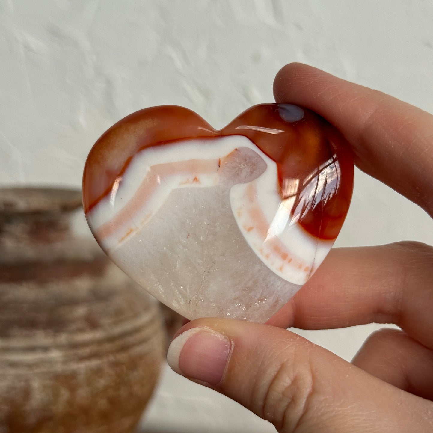 Carnelian Heart Carving