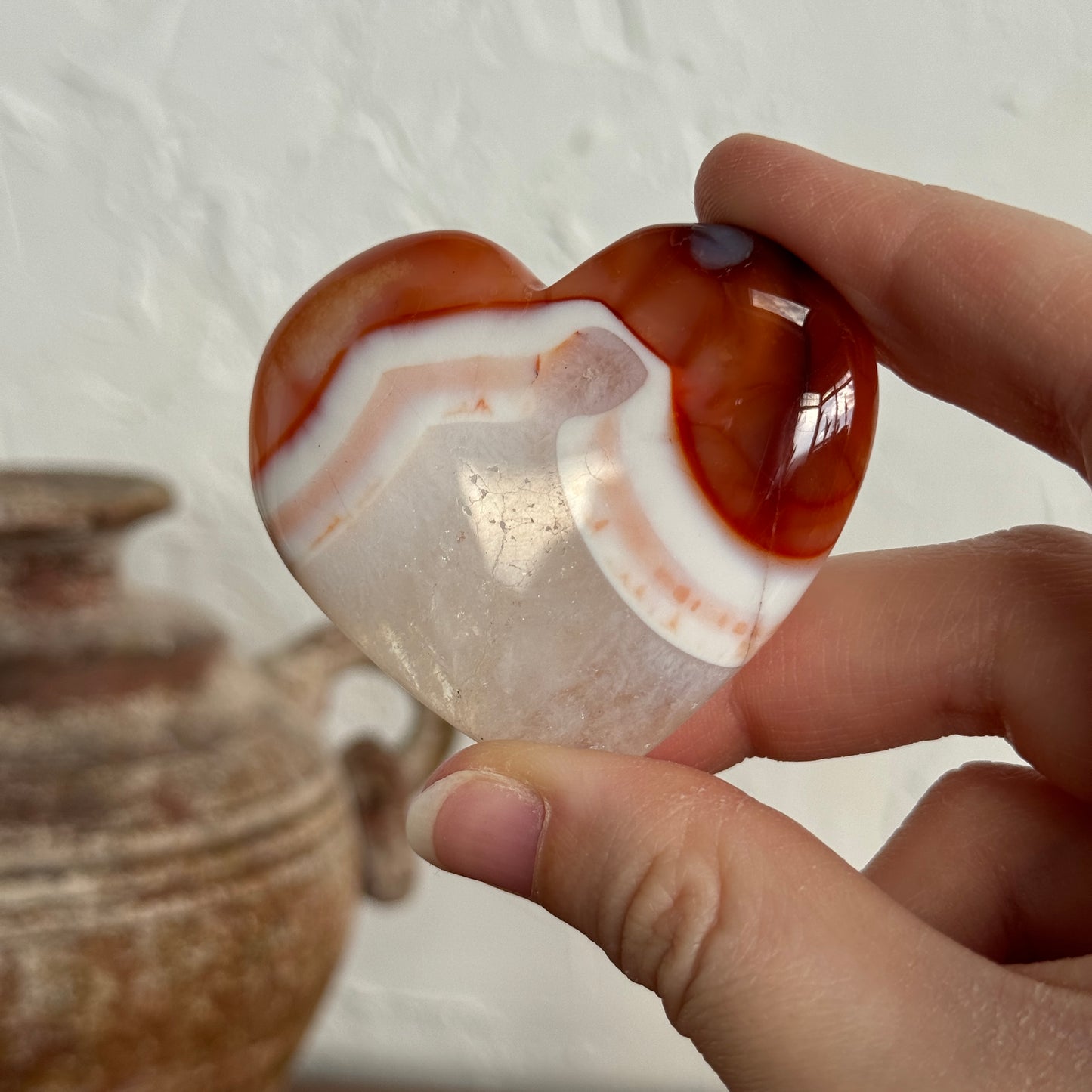 Carnelian Heart Carving