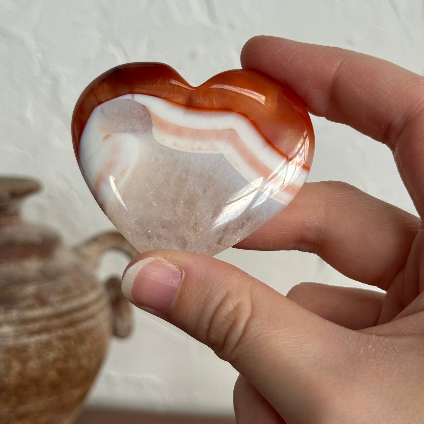 Carnelian Heart Carving