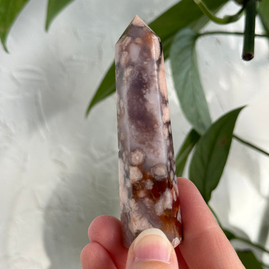 Blue Flower Agate Tower