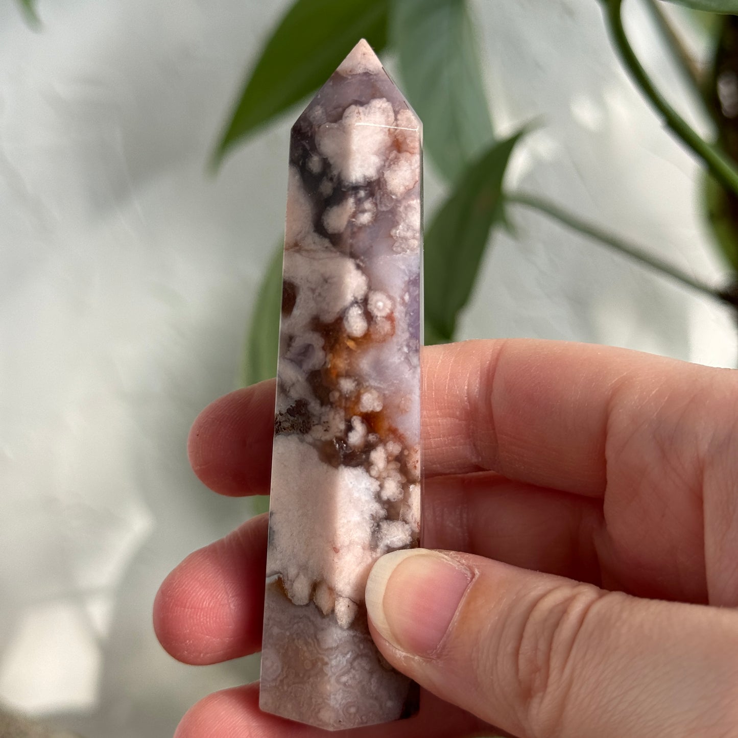 Blue Flower Agate Tower