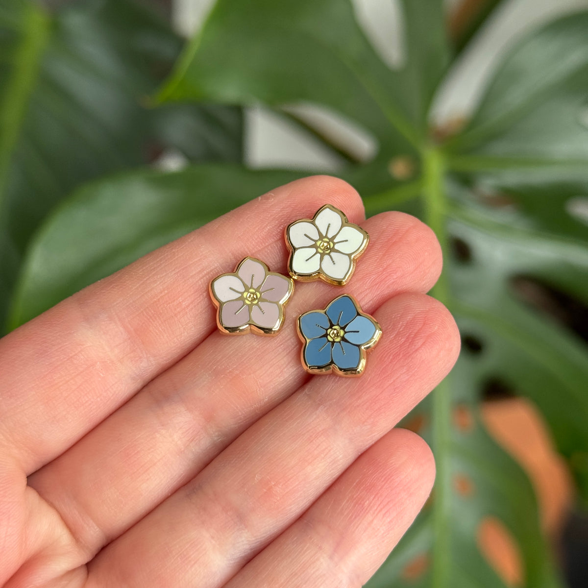 Mini Forget Me Not Enamel Pins