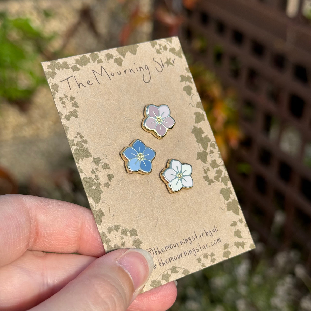 Mini Forget Me Not Enamel Pins
